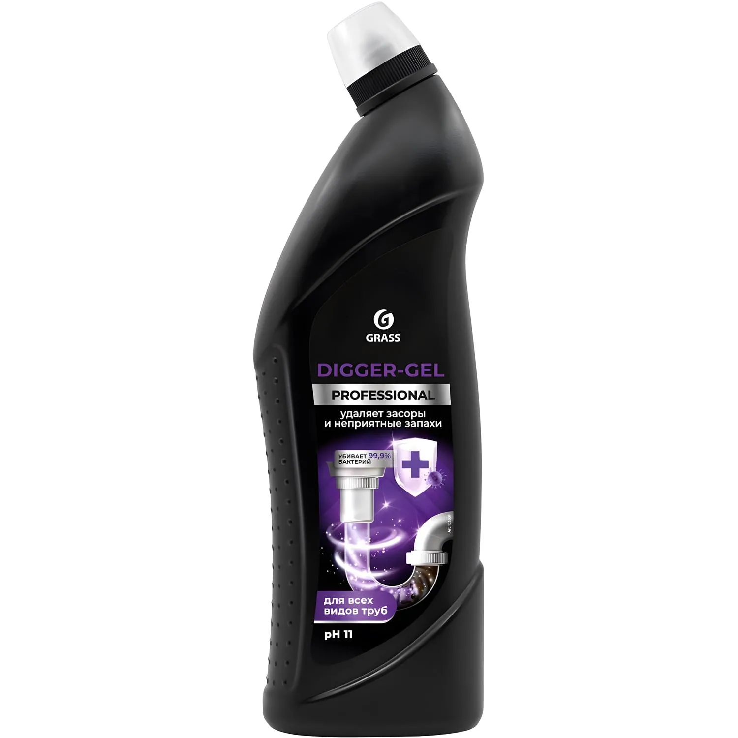 Профхим д/прочистки труб и стоков, гель Grass/Digger-Gel PROF 1л, 1313068К