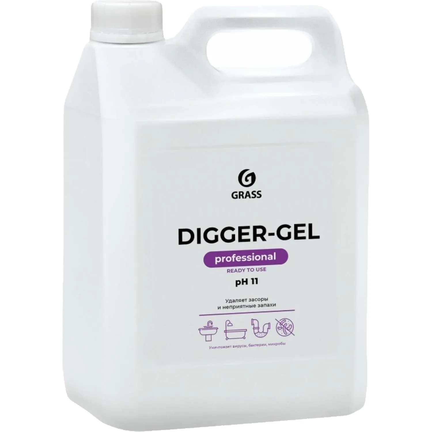 Профхим д/прочистки труб и стоков, гель Grass/Digger-Gel PROF 5 л, 1387236К