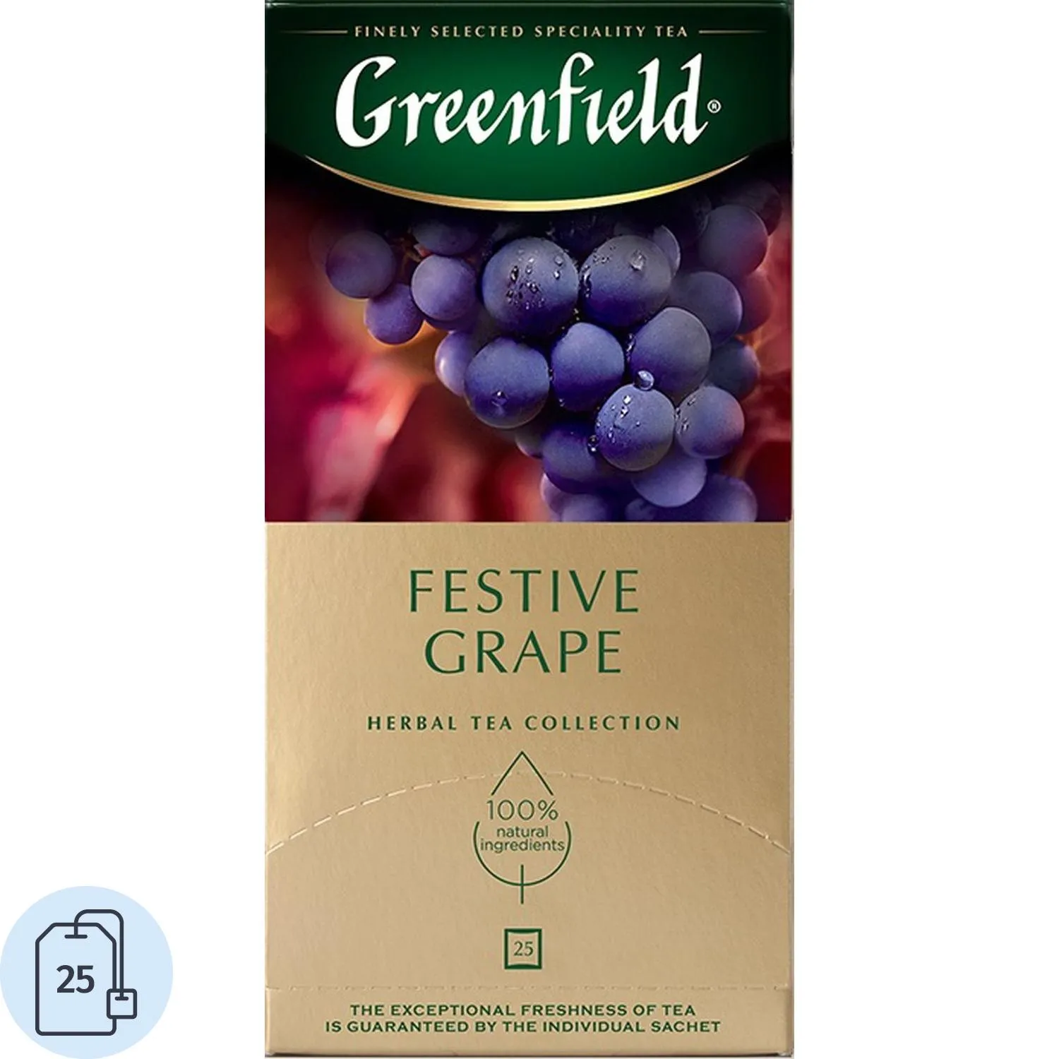 Чай Greenfield Festive Grape фруктовый фольгир.25пак/уп 0522-10, 98223К