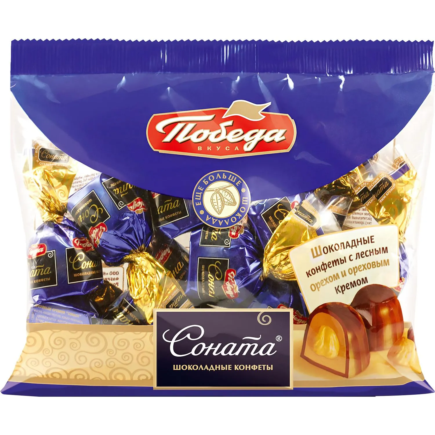 Конфеты шоколадные Победа вкуса шоколадные Соната, 200г 532, 1347065К