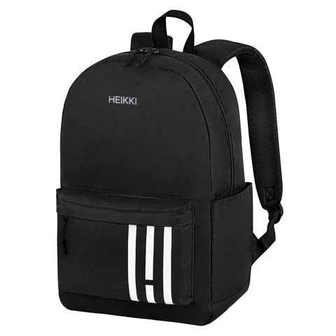 Рюкзак HEIKKI ENERGETIC (ХЕЙКИ) универсальный, эргономичный, "Strips", черный, 43х30х16 см, 273860