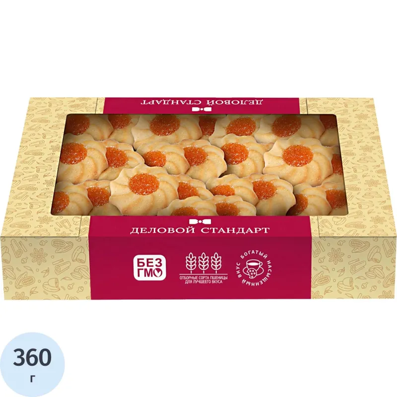 Печенье сдобное Деловой Стандарт Курабье, 360г, 1659342К