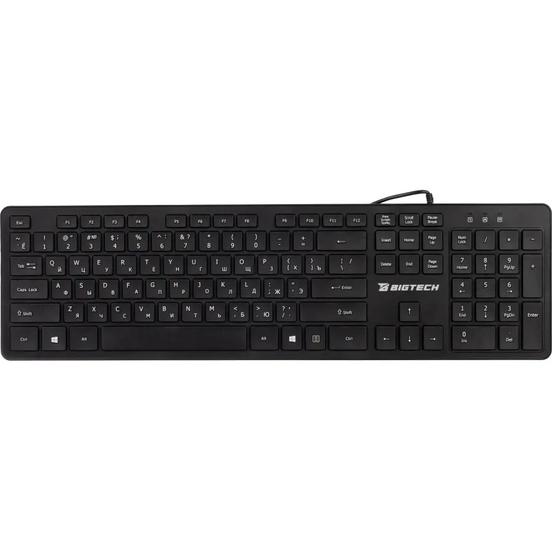 Клавиатура C-KB002 черная, USB, 104кн BT-JKB-001/C-KB002, 1637450К