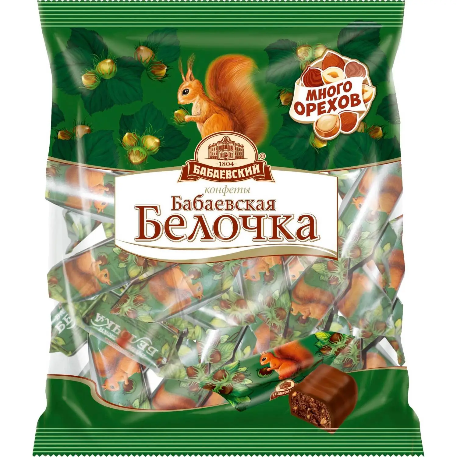Конфеты шоколадные Белочка Бабаевский, 200г, 646341К