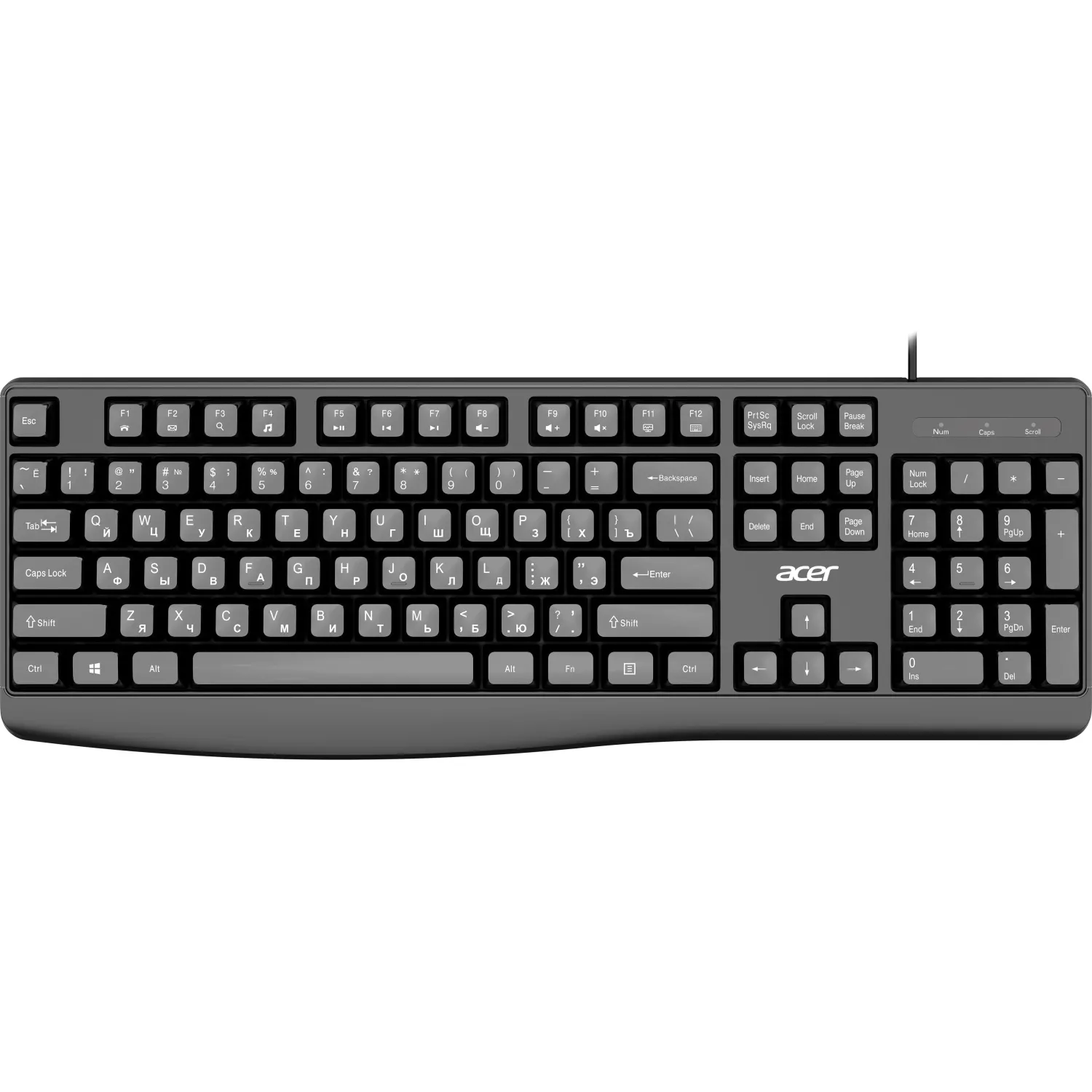 Клавиатура Acer OKW301 черный USB (ZL.KBDCC.01A), 2012566К