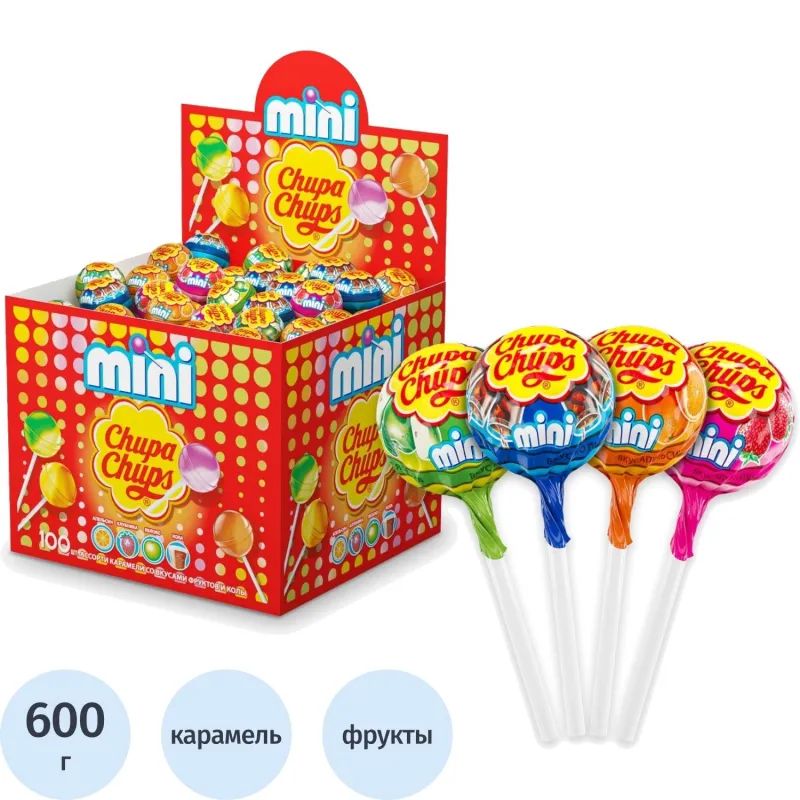 Карамель Chupa Chups МИНИ 6г,100шт/уп АССОРТИ 1 488200, 849824К