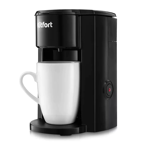 Кофеварка капельная KITFORT КТ-763, 350 Вт, объем 0,15 л, черная