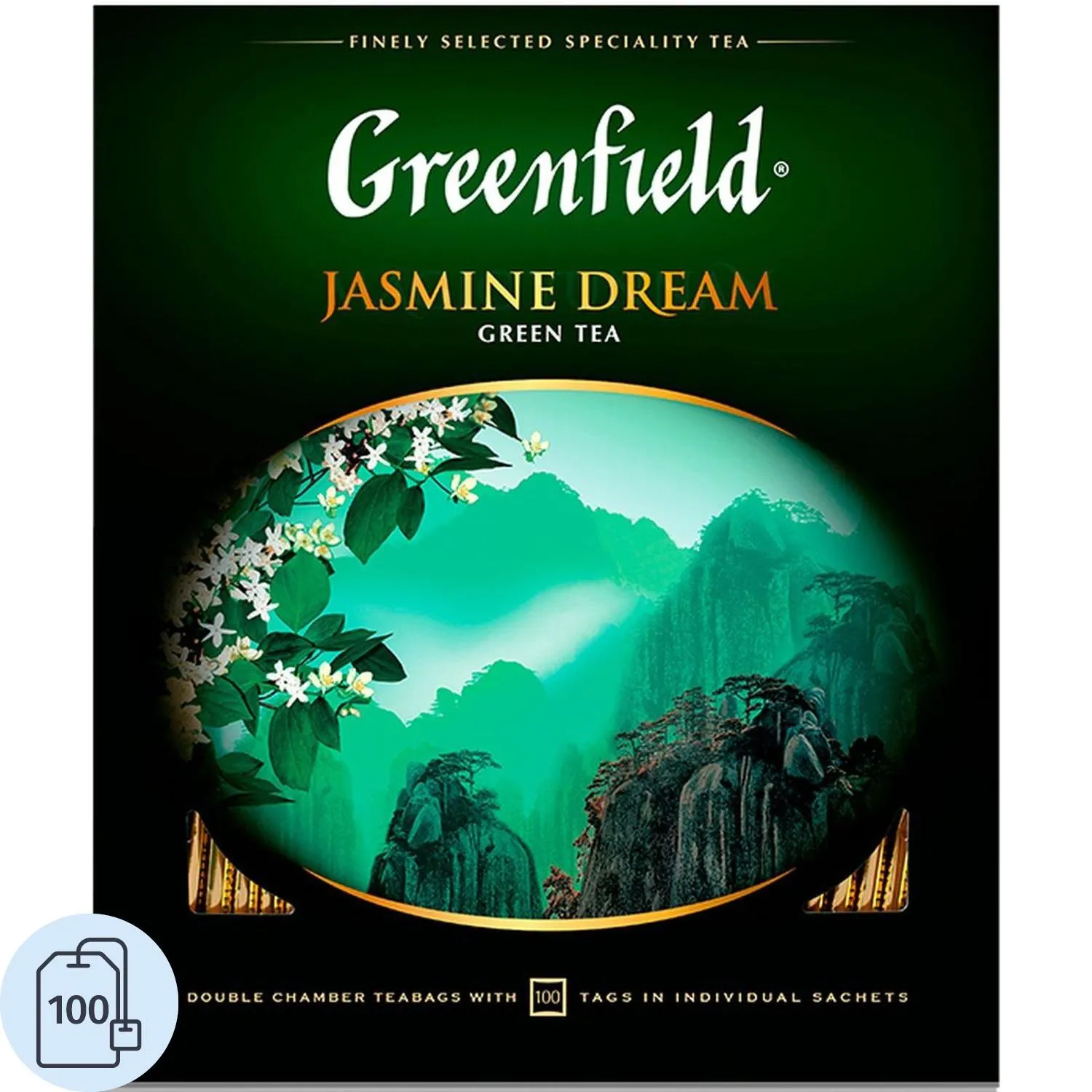 Чай Greenfield Jasmin Dream зеленый,100пак/уп 0586-09, 379764К