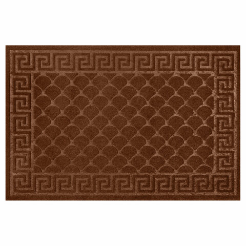 Коврик придверный 60х90 см, ВЕНГЕ, грязезащитный, 430 г/м2, фактурный рисунок ЧЕШУЙКИ, ЛЮБАША, 701062