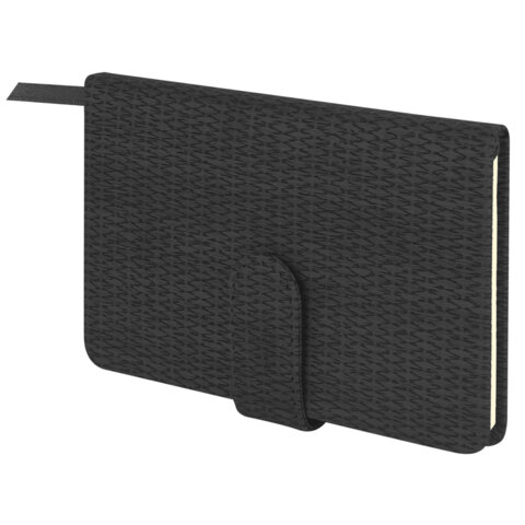 Еженедельник датированный 2026 МАЛЫЙ ФОРМАТ 95х155 мм, А6, BRAUBERG "Augustus", под кожу, черный, 117186