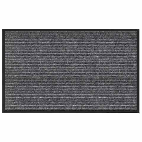 Коврик придверный 80х120 см, СЕРЫЙ, влаго-грязезащитный, 450 г/м2, ребристый, PRIMILA (ПРИМИЛА) EXTRA, 701025