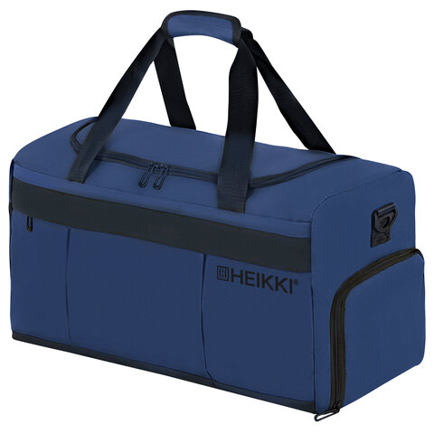 Сумка спортивная HEIKKI MOVE PLUS (ХЕЙКИ), отделение для обуви, синяя, 28х50х23 см, 273897