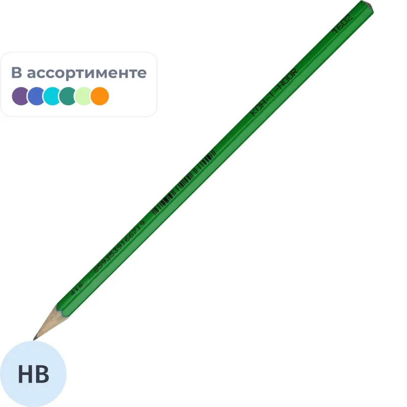Карандаш чернографитный KOH-I-NOOR 1602 ASTRA HB б/ласт, Чехия