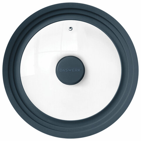 Крышка для любой сковороды и кастрюли универсальная 3 размера (22-24-26 см) антрацит, DASWERK (ДАСВЕРК), 607586