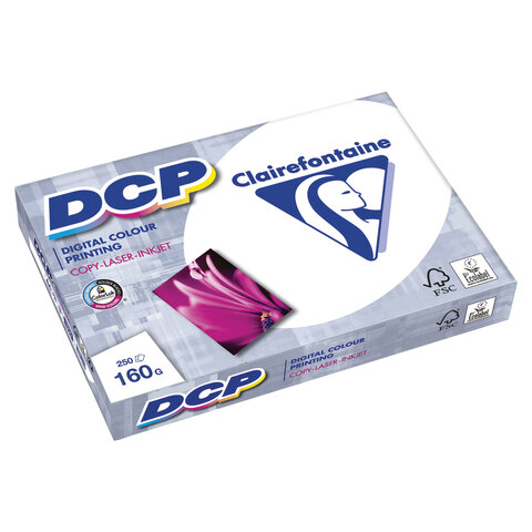 Бумага для лазерной и струйной печати А3, 160 г/м2, 250 л., марка А++, CLAIREFONTAINE, Франция, 170% CIE, 1843C