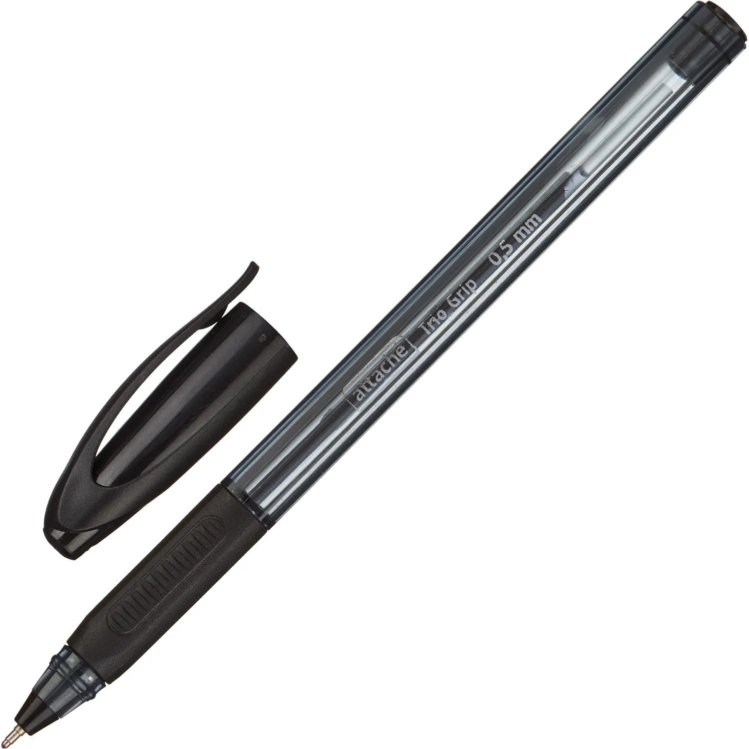 Ручка шариковая неавтомат. Attache Glide TrioGrip 0,5мм,чер,масл,манж, 722460К