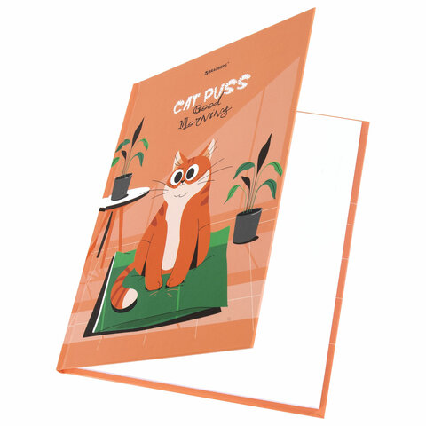 Дневник 1-11 класс 40 л., твердый, BRAUBERG, глянцевая ламинация, "Cute cat", 106852
