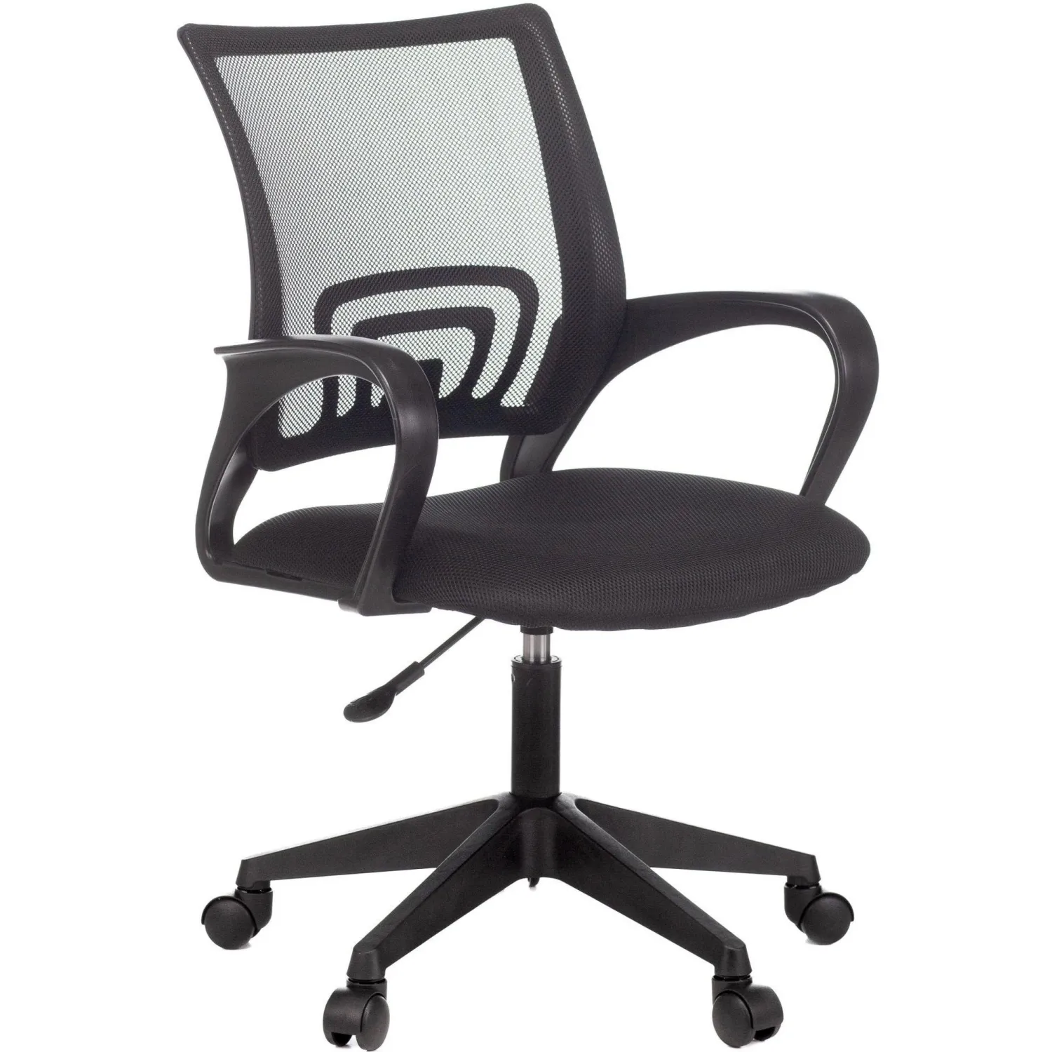 Кресло 1L5_VB_Echair-396 (LT) сетка/ткань черный пластик