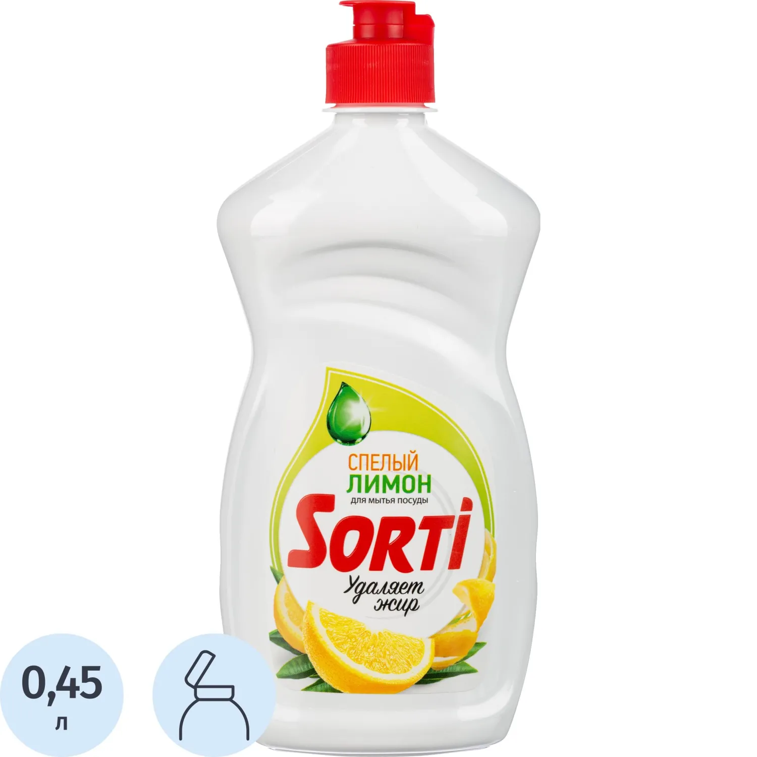 Средство для мытья посуды SORTI Лимон 450г, 1461960К
