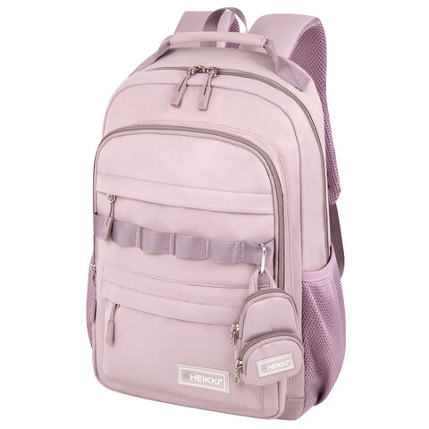 Рюкзак HEIKKI FUSION (ХЕЙКИ) универсальный, 2 отделения, отделение для ноутбука, c КОШЕЛЬКОМ, пыльная роза, 44х31х14 см, 273867