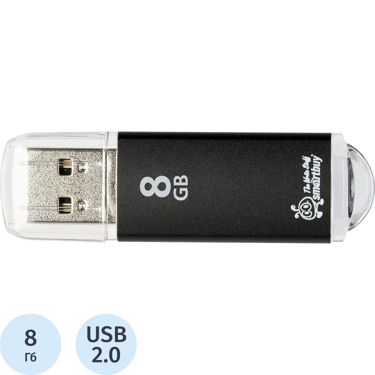 Флеш-память Smartbuy V-Cut, 8Gb, USB 2.0, чер, SB8GBVC-K, 445910К