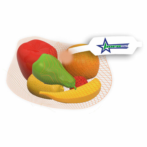 Набор игрушечный "Фрукты", пластиковый, 6 предметов, НОРДПЛАСТ, 433