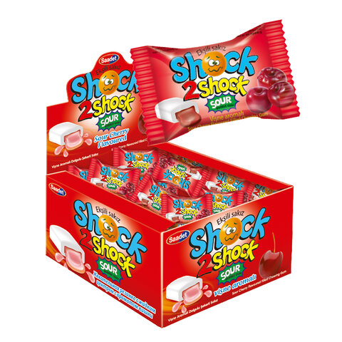 Жевательная резинка "SHOCK 2 SHOCK" вишня, 4 г, КАНДИ КЛАБ, GUM080