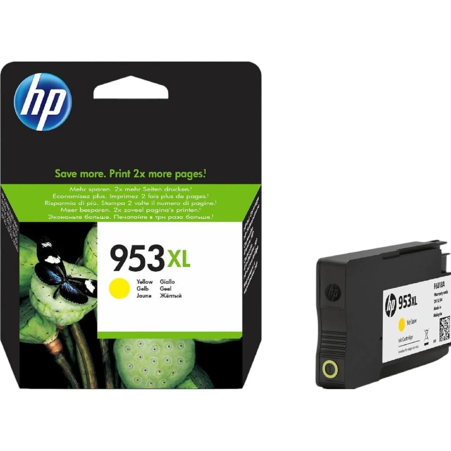 Картридж струйный HP 953XL F6U18AE жел. пов.емк. OJ Pro 8210/8720