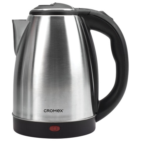 Чайник CROMEX (КРОМЕКС) KT-115, 1,5 л, 1500 Вт, закрытый нагревательный элемент, нержавеющая сталь, серебристый, 452925