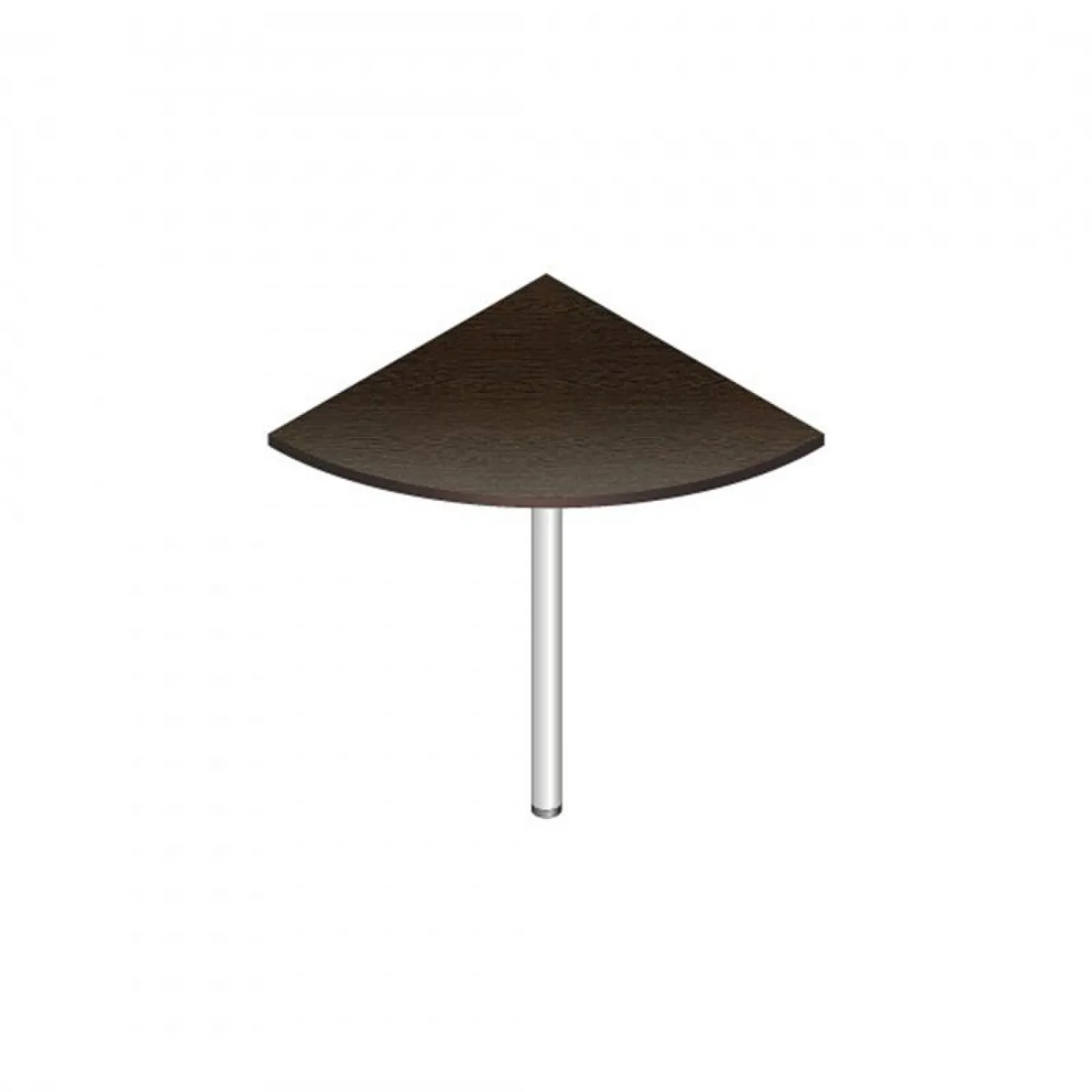 Сегмент 1L5_А Референт Р.СУ-3П угловой 90° закругл. опора хром, венге/дуб