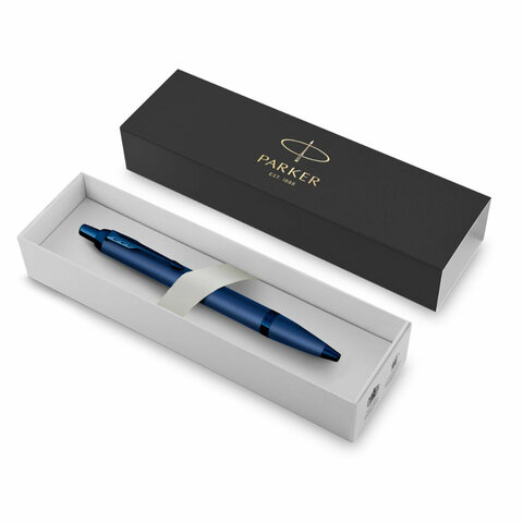 Ручка шариковая PARKER "IM Professionals Monochrome Blue", корпус синий металлик, сталь, синяя, 2172966