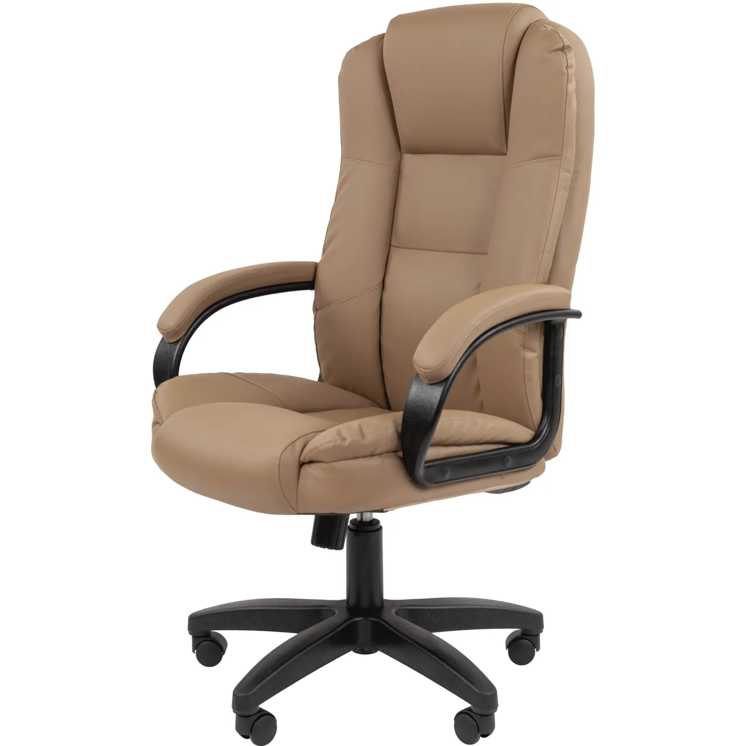 Кресло 1L5_VT_Chairman 600LT чер.пласт экопремиум бежевый