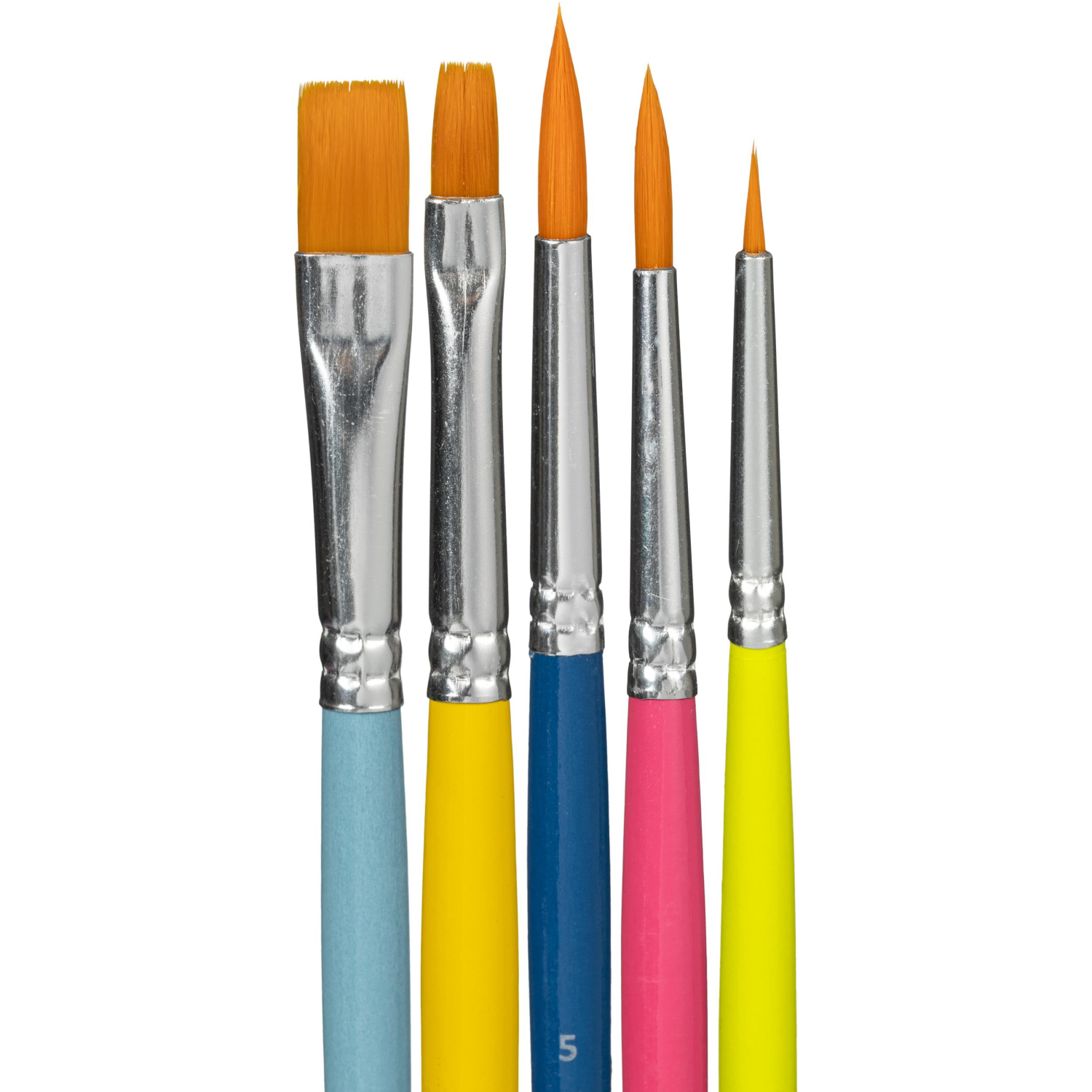 Набор кистей Комус Класс Максики,синт,кругл(№1,3,5),плос(№5,8),блис.с европ