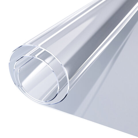 Коврик-подкладка, скатерть ПВХ прозрачная, гибкое/мягкое стекло, 120х60 см, 0,5 мм, DASWERK (ДАСВЕРК), 607875