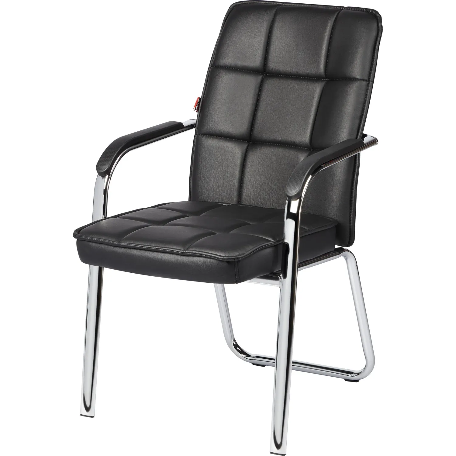 Конференц-кресло BN_TQ_Echair-810 VPU кожзам черный, хром