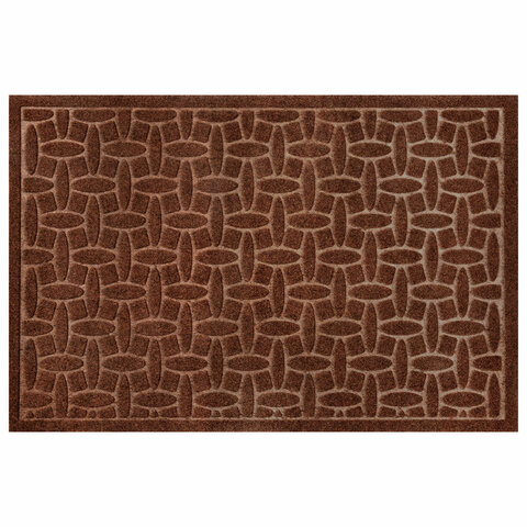 Коврик придверный 60х90 см, ВЕНГЕ, грязезащитный, 430 г/м2, фактурный рисунок АЛМАЗ, ЛЮБАША, 701056