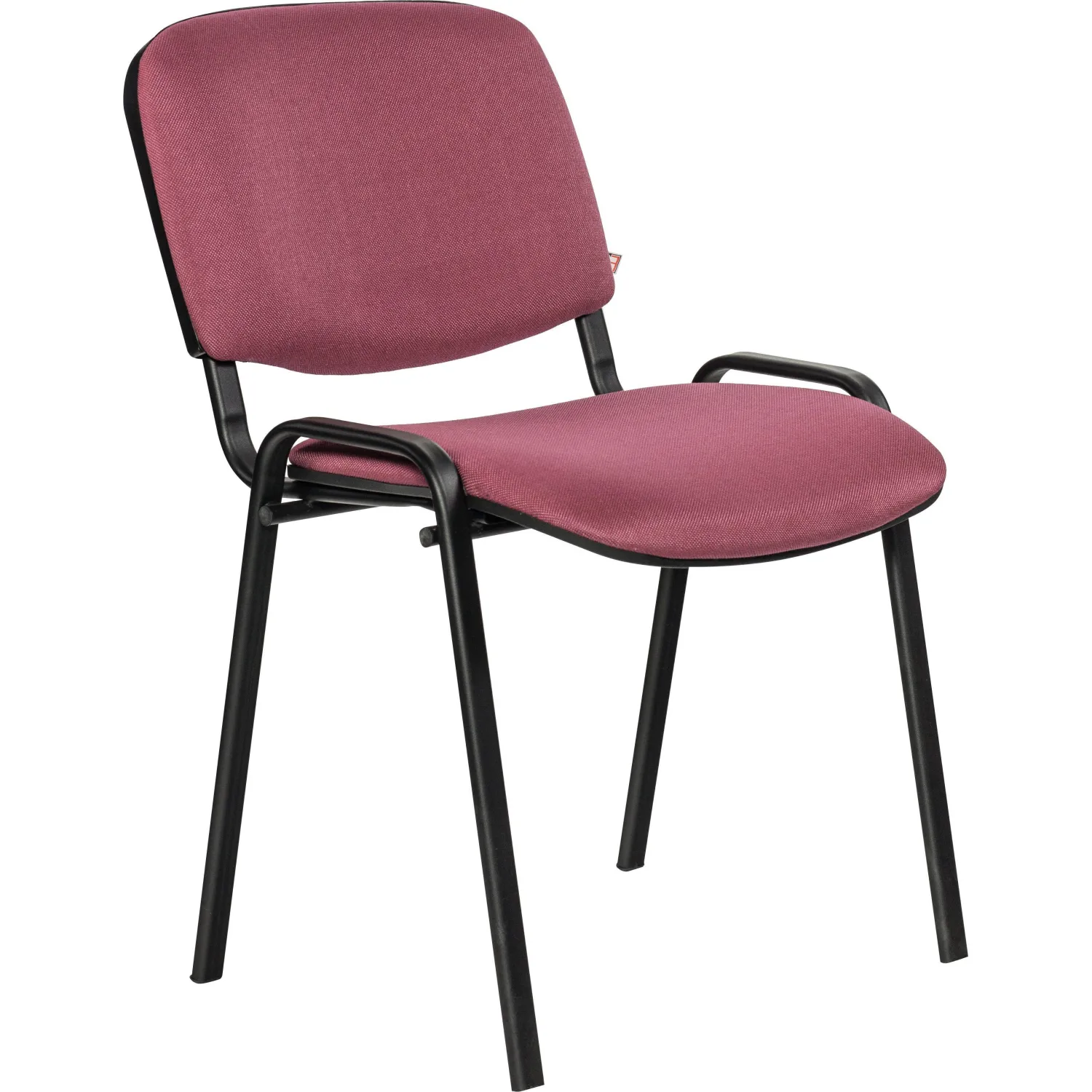 Стул 1L5_UA_EChair Rio(ИЗО/ISO) черн, ткань бордовый С-29