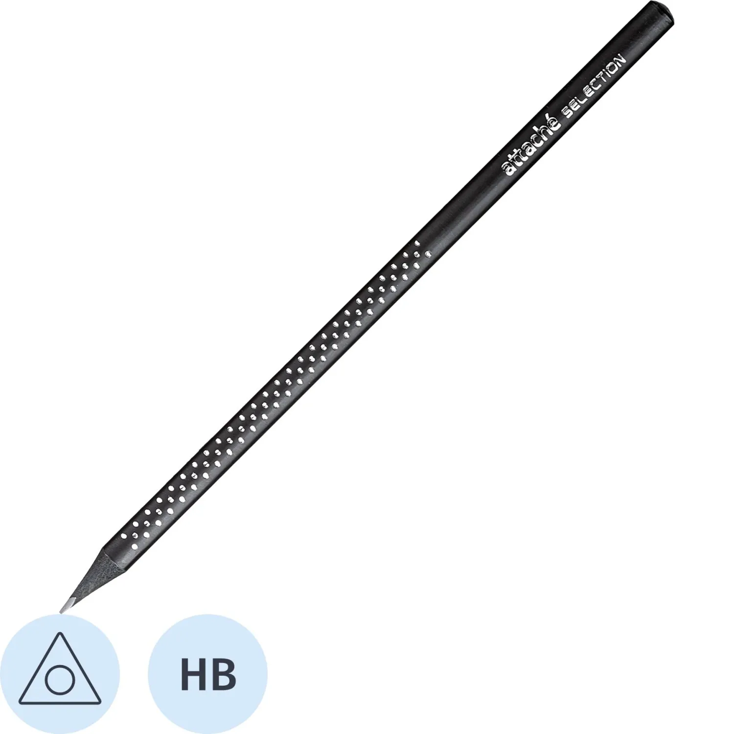 Карандаш чернографитный Attache Selection Prime,б/ласт,HB,черн.корп.вточку, 1094734К