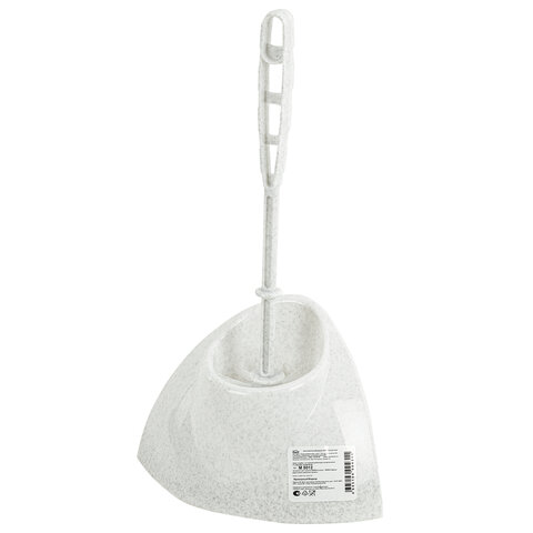 Ершик для унитаза с подставкой, угловой, "Блеск", белый мрамор, IDEA, М 5012