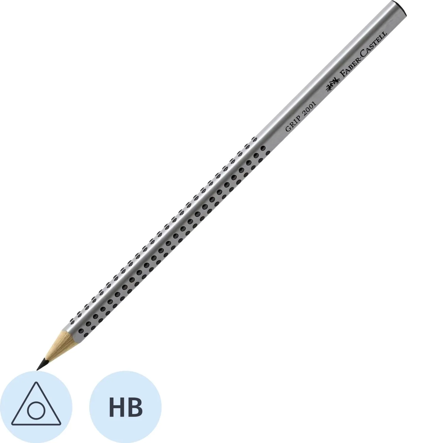Карандаш чернографитный Faber-Castell GRIP 2001, НВ, б/ласт /117000, 392882К