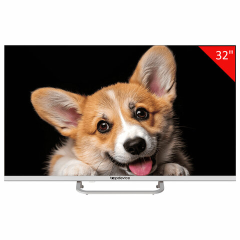 Телевизор TOPDEVICE TDTV32CS03H_WE, 32'' (80 см), 1366x768, HD, 16:9, YaOS, Wi-Fi, Bluetooth, белый