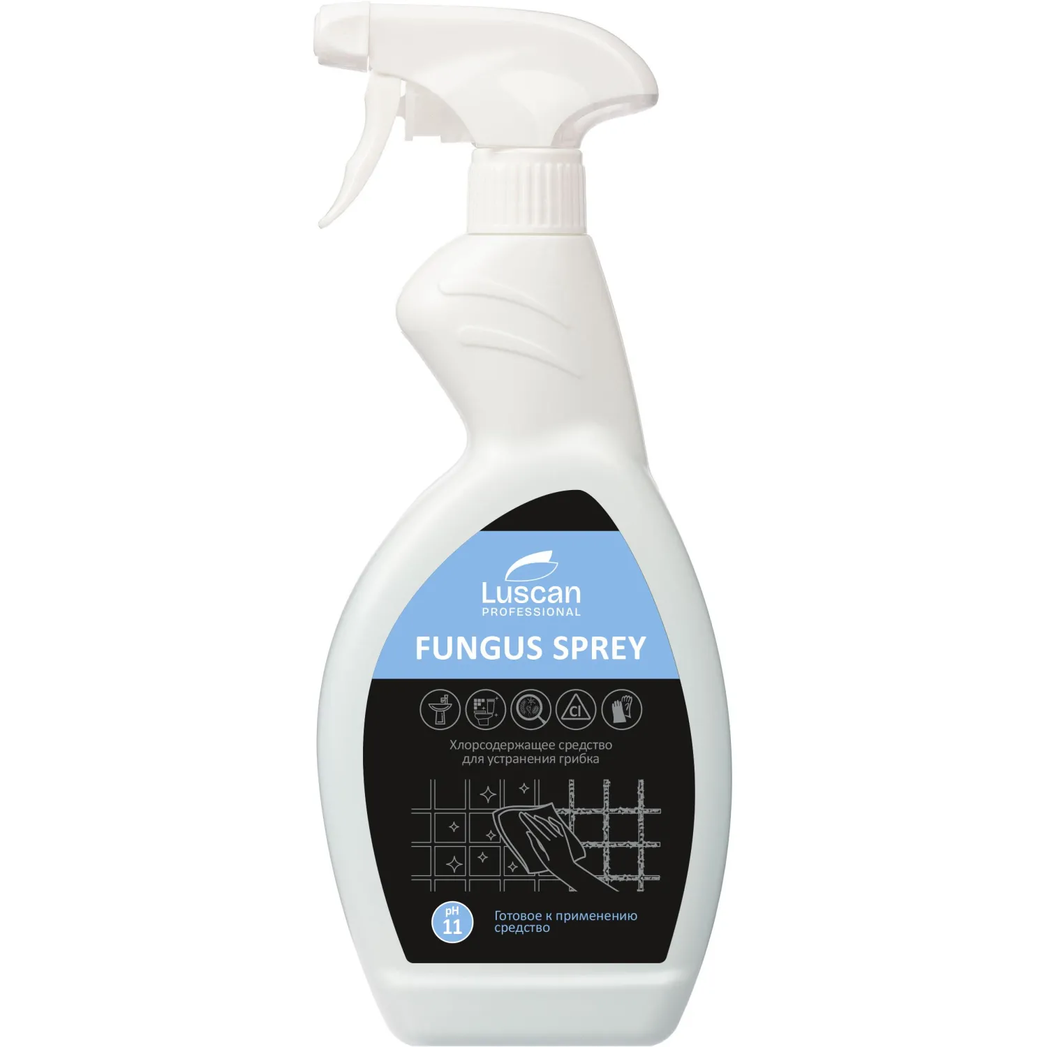 Профхим сантех д/удален плесени,дез,ХЛОР Luscan Prof/Fungus Sprаy,0,5л_т/р