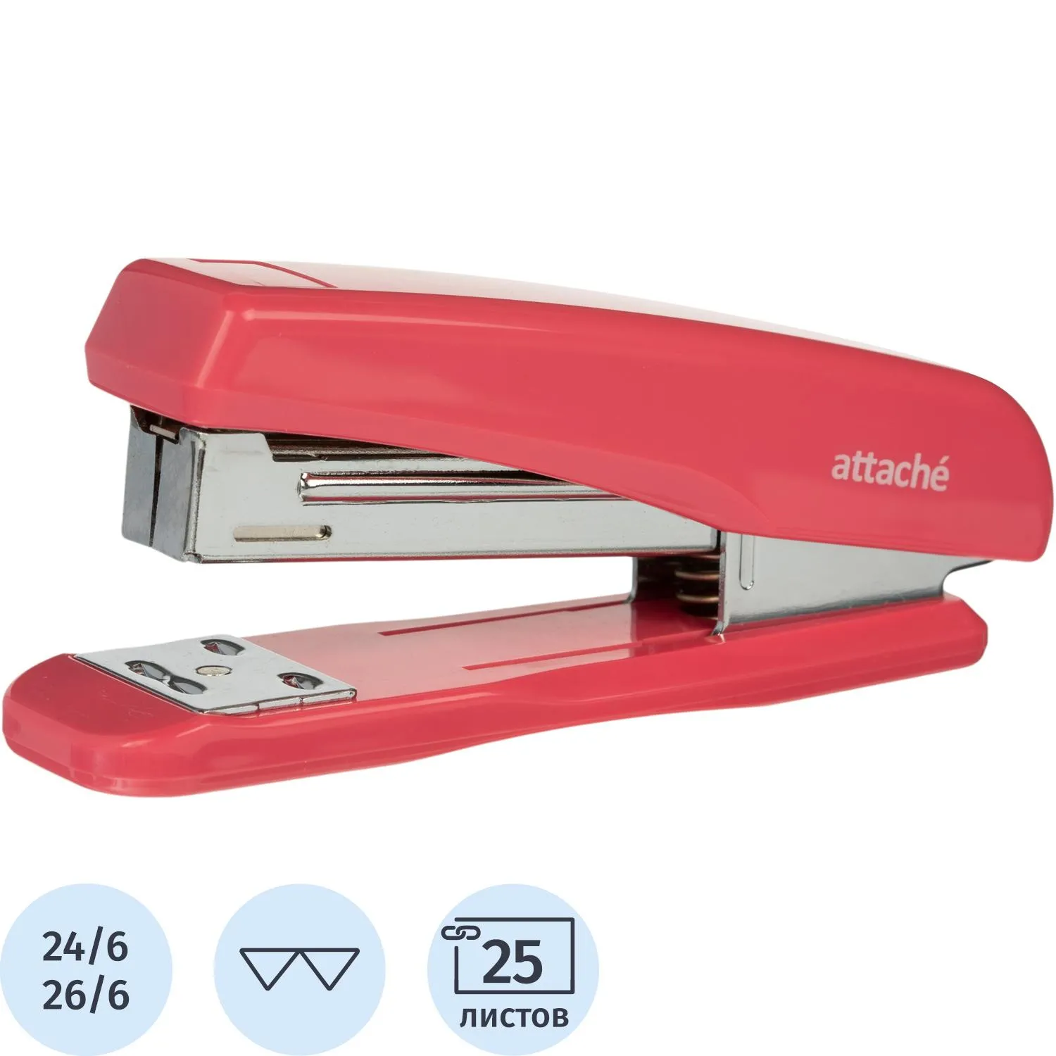 Степлер ATTACHE 8215 (N24/6&26/6) до 25 лист. розовый, 256093К