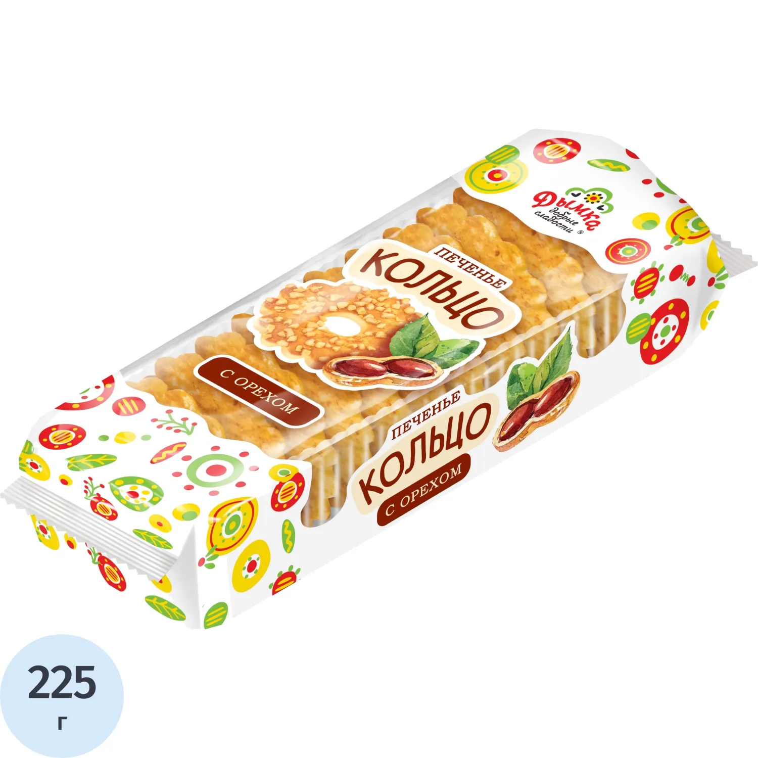 Печенье Дымка Кольцо с орехом, 225г