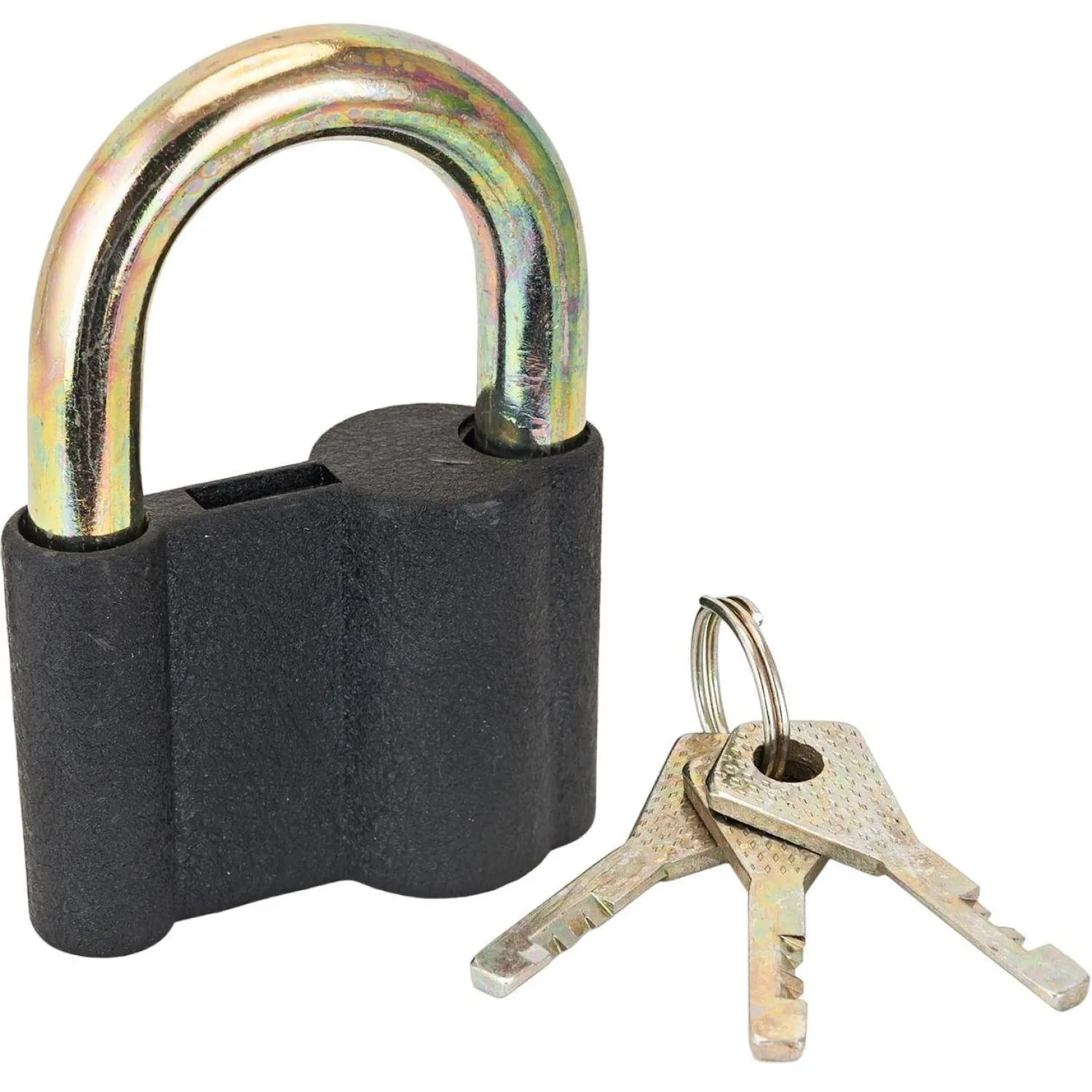 Замок навесной УЗК Стандарт AL-770 Европакет (63xd=11,5) алюм/ст. черн(3кл)