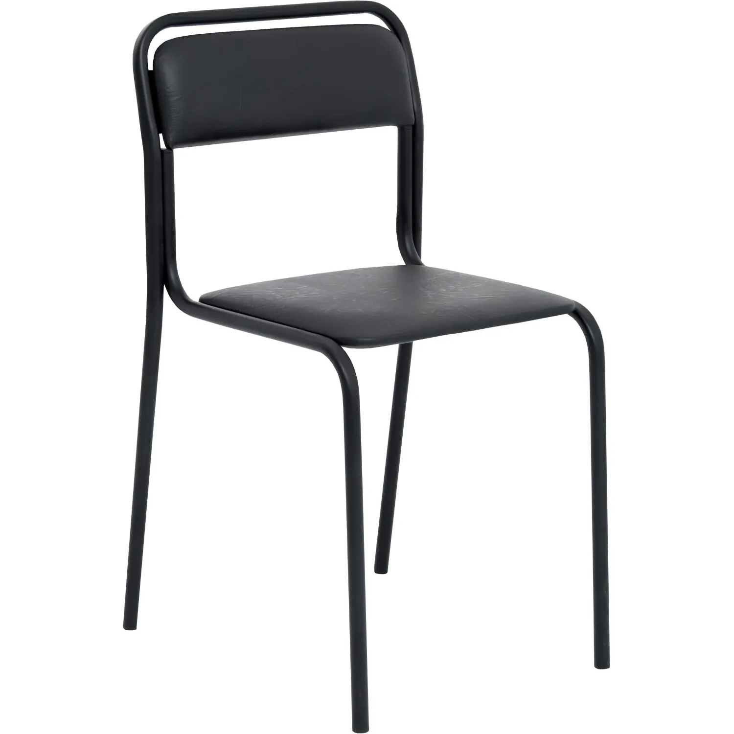 Стул UD_СМ 7/7-02 каркас черный, к/з черный