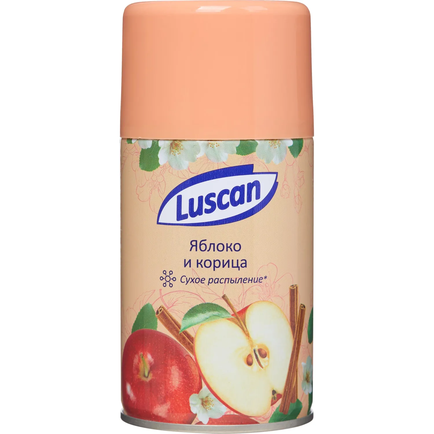 Баллон сменный для автоосвежителя Luscan 250мл Яблоко и корица сухое распыл