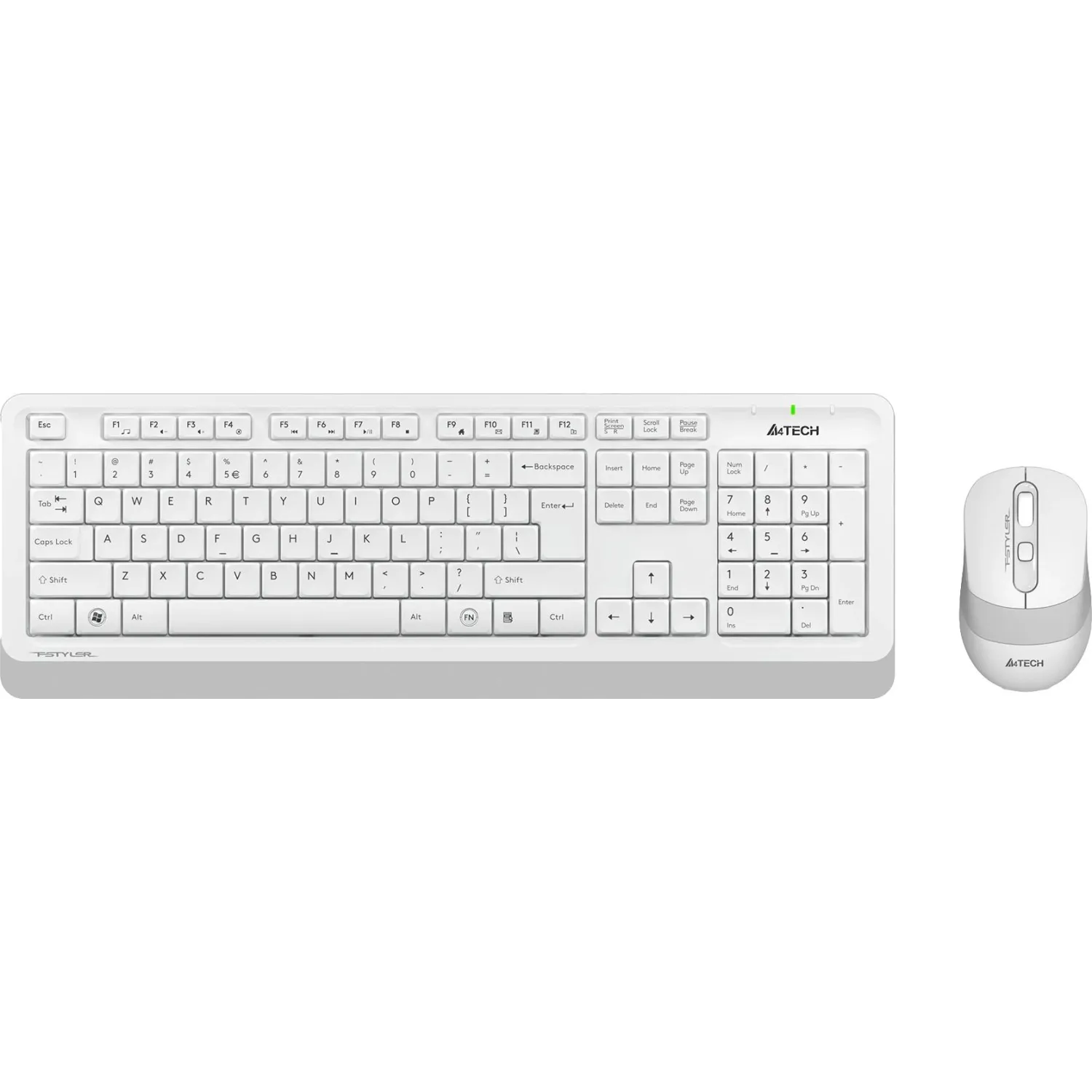 Набор клавиатура+мышь A4Tech Fstyler FG1010 белый/серый USB беспроводная
