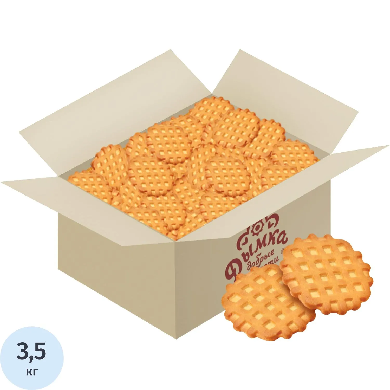 Печенье Дымка Домашние вафельки, 3,5кг/уп
