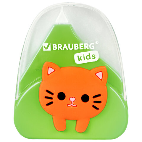 Корректирующая лента BRAUBERG KIDS "Котенок", 5 мм х 6 м, корпус ассорти, блистер, 272494